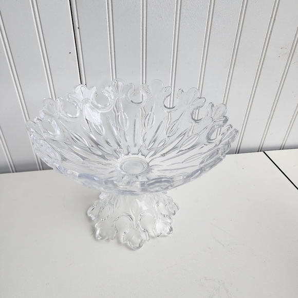 Shannon Crystal Footed Pedestal Compote Centerpiece Bowl Crown 10" 7" - Picture 2 of 9
